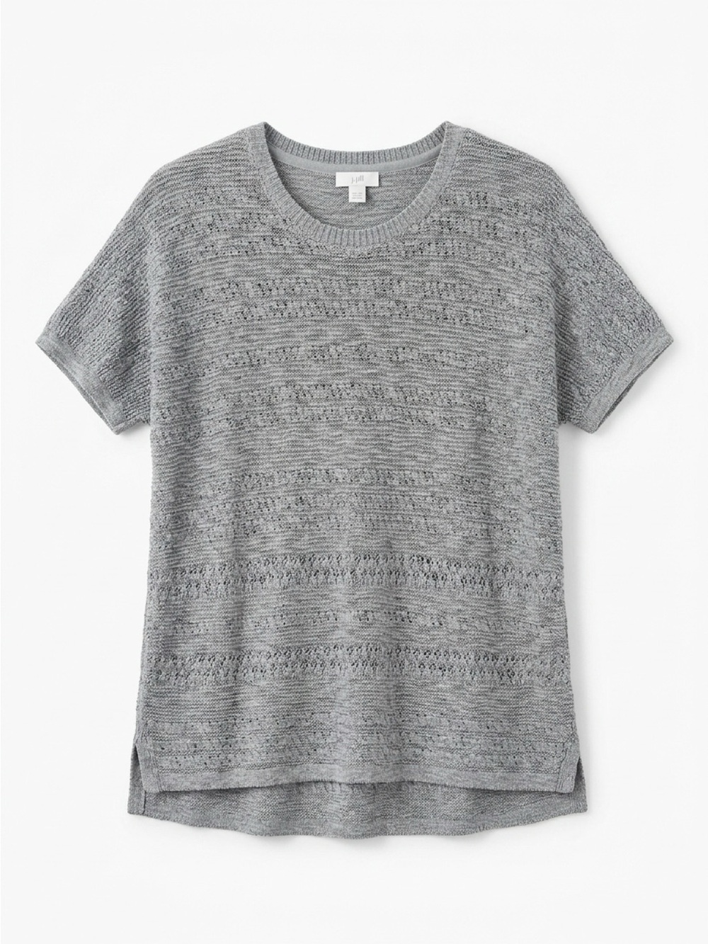 J. Jill Heather Gray Short-Sleeve Knit Tee